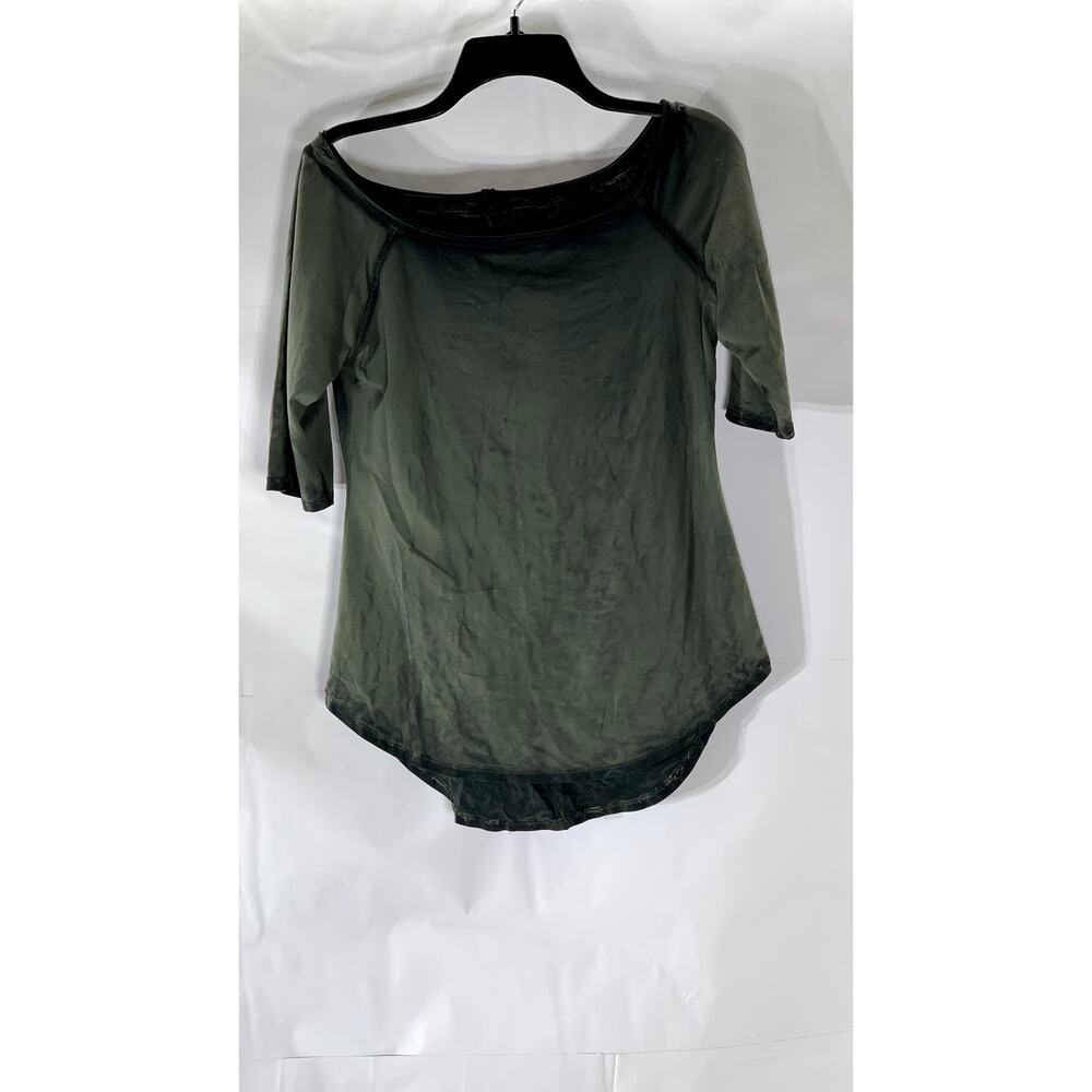 WE THE FREE Women's Washed Black On-Off The Shoulder Short Sleeve Top SZ M